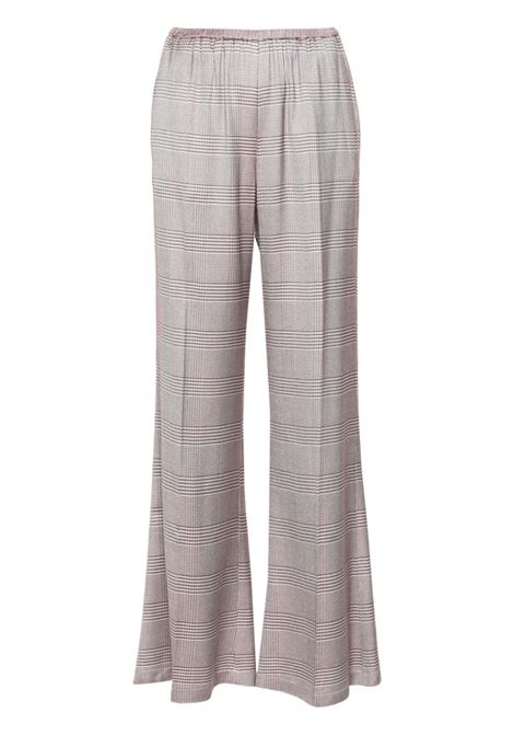 Pink plaid-check flared trousers Forte forte - women FORTE FORTE | Trousers | 128232006